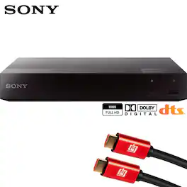 Sony - BDP-S1700U Blu-ray DVD Player, Dolby Digital, DVD Upscaling w/ HDMI Cable Bundle