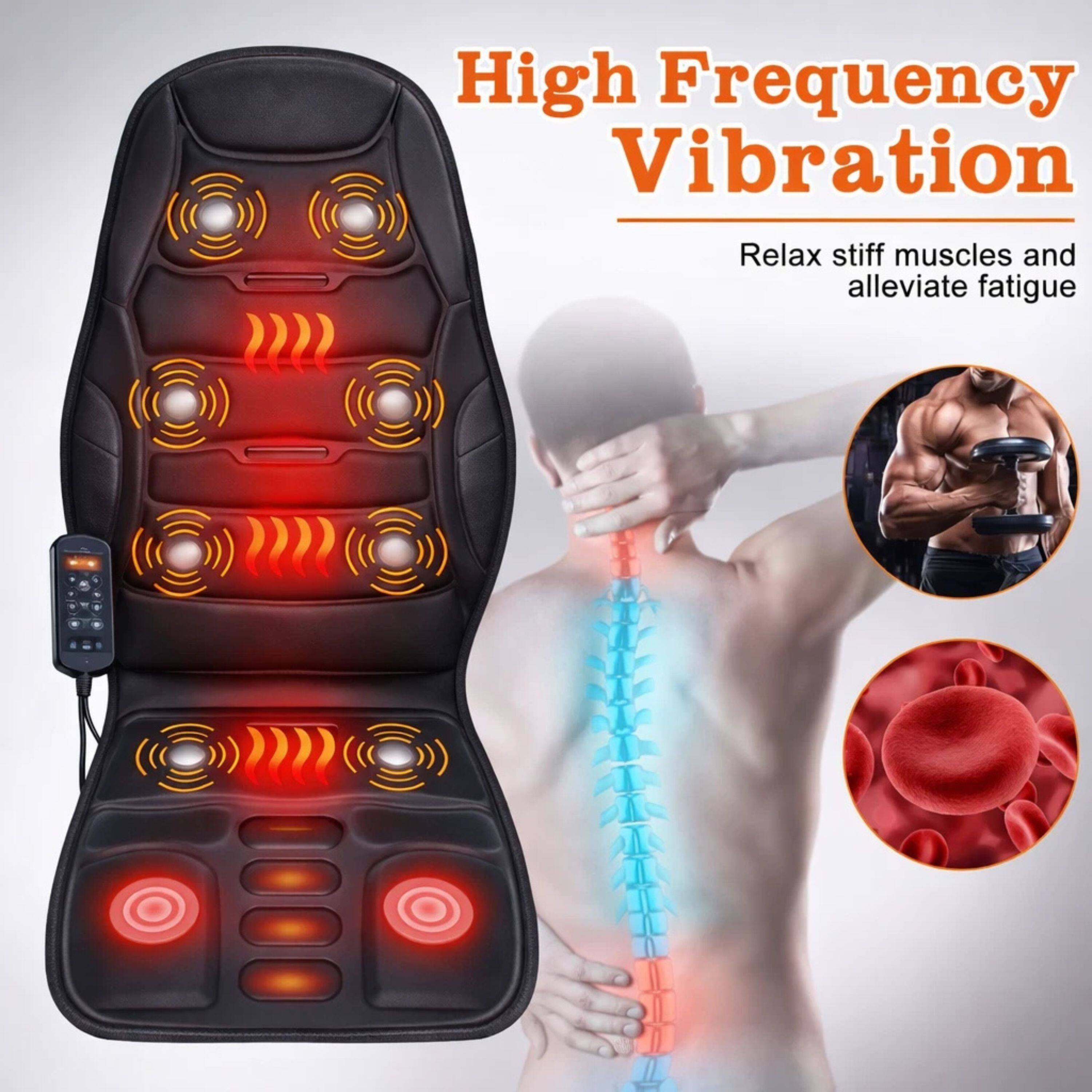 High Frequency Vibration  
Relax stiff muscles and alleviate fatigue