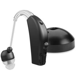 MEDca - Rechargeable Digital Hearing Amplifier - Personal Sound Amplification Ear Device for Seniors - Black