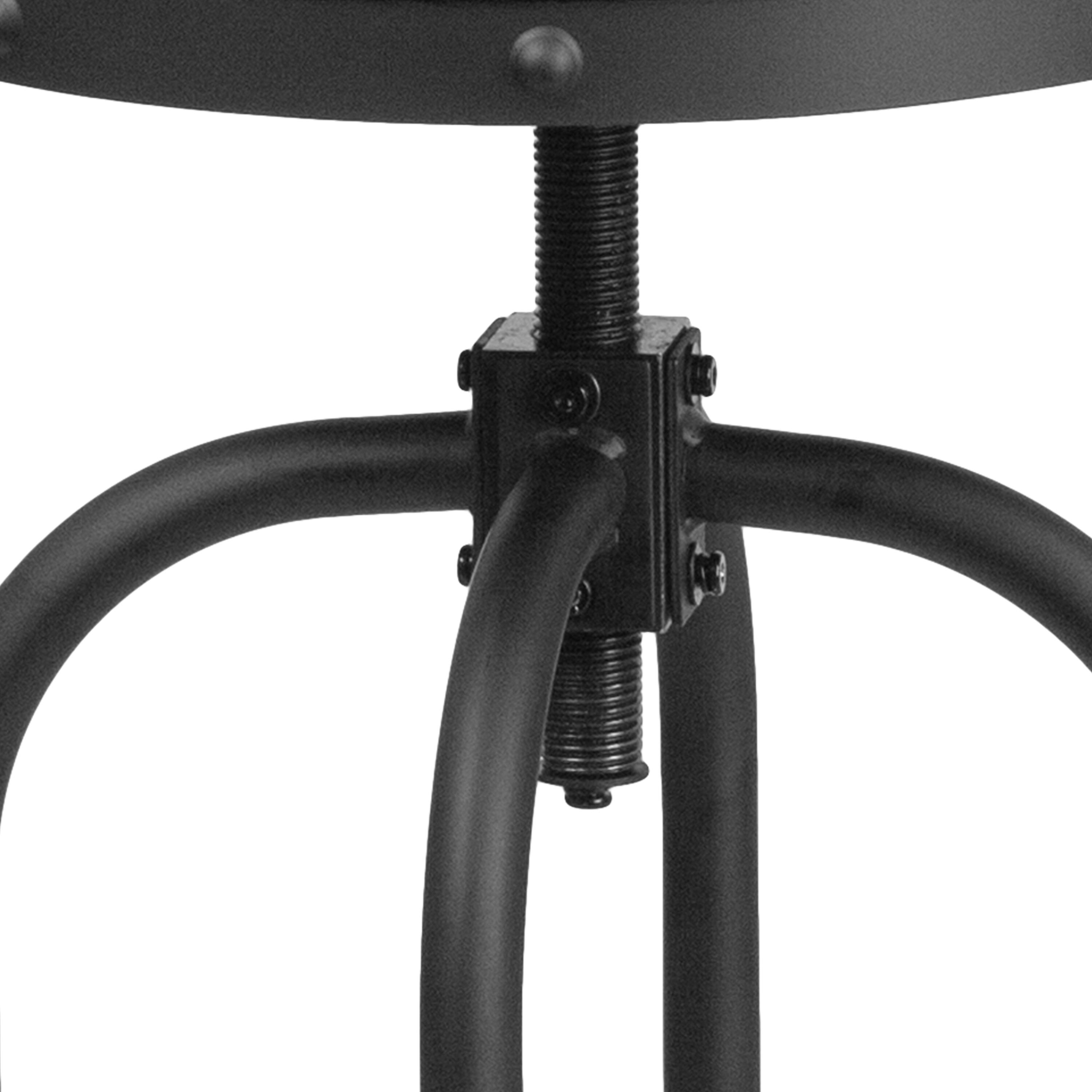 Alt View 7. Emma + Oliver - 30'' Barstool with Swivel Lift Leather Seat - Black.