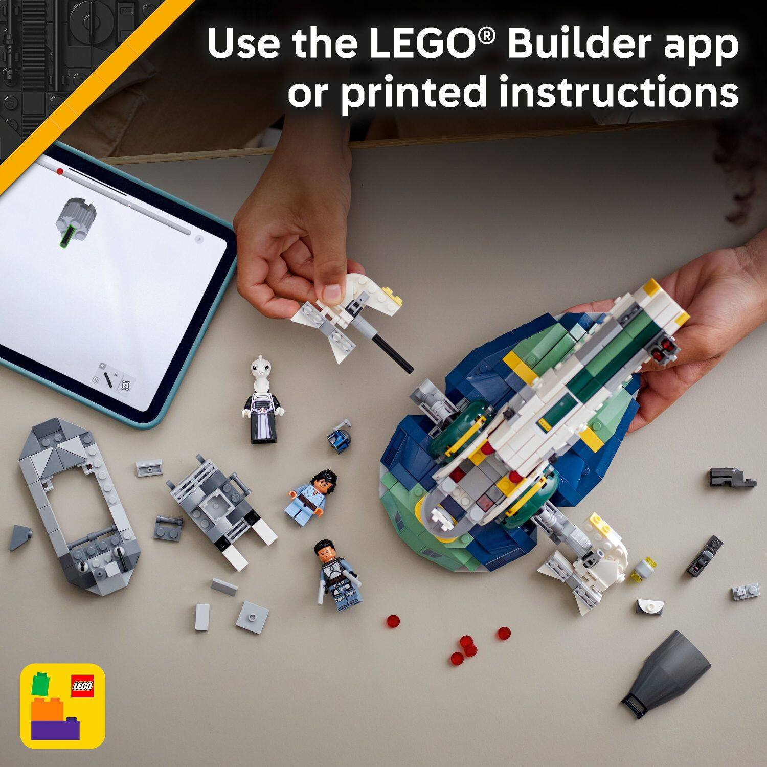 Use the LEGO Builder app or printed instructions LEGO