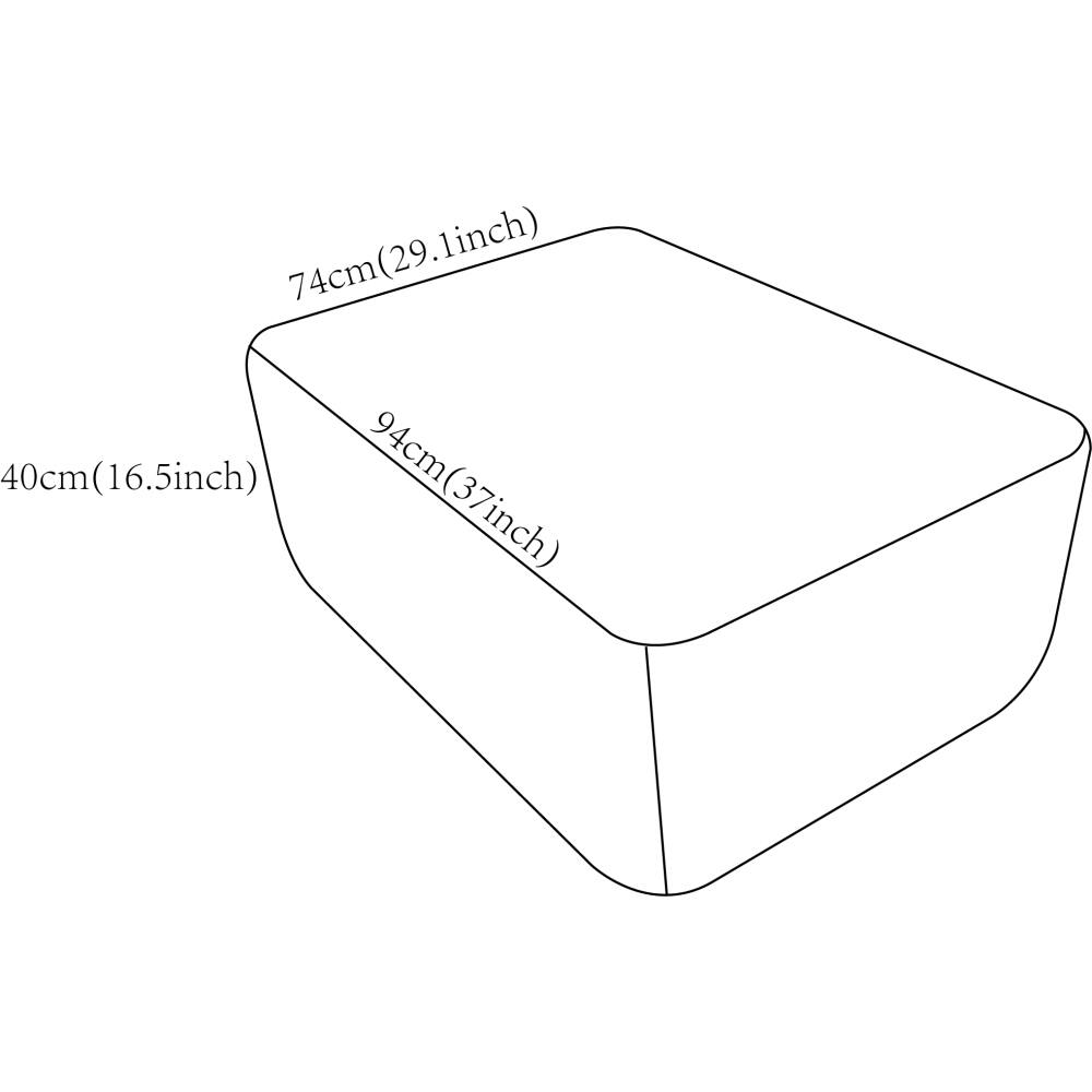 74cm(29.1inch)  
74cm  
40cm(16.5inch)  
94cm(37inch)