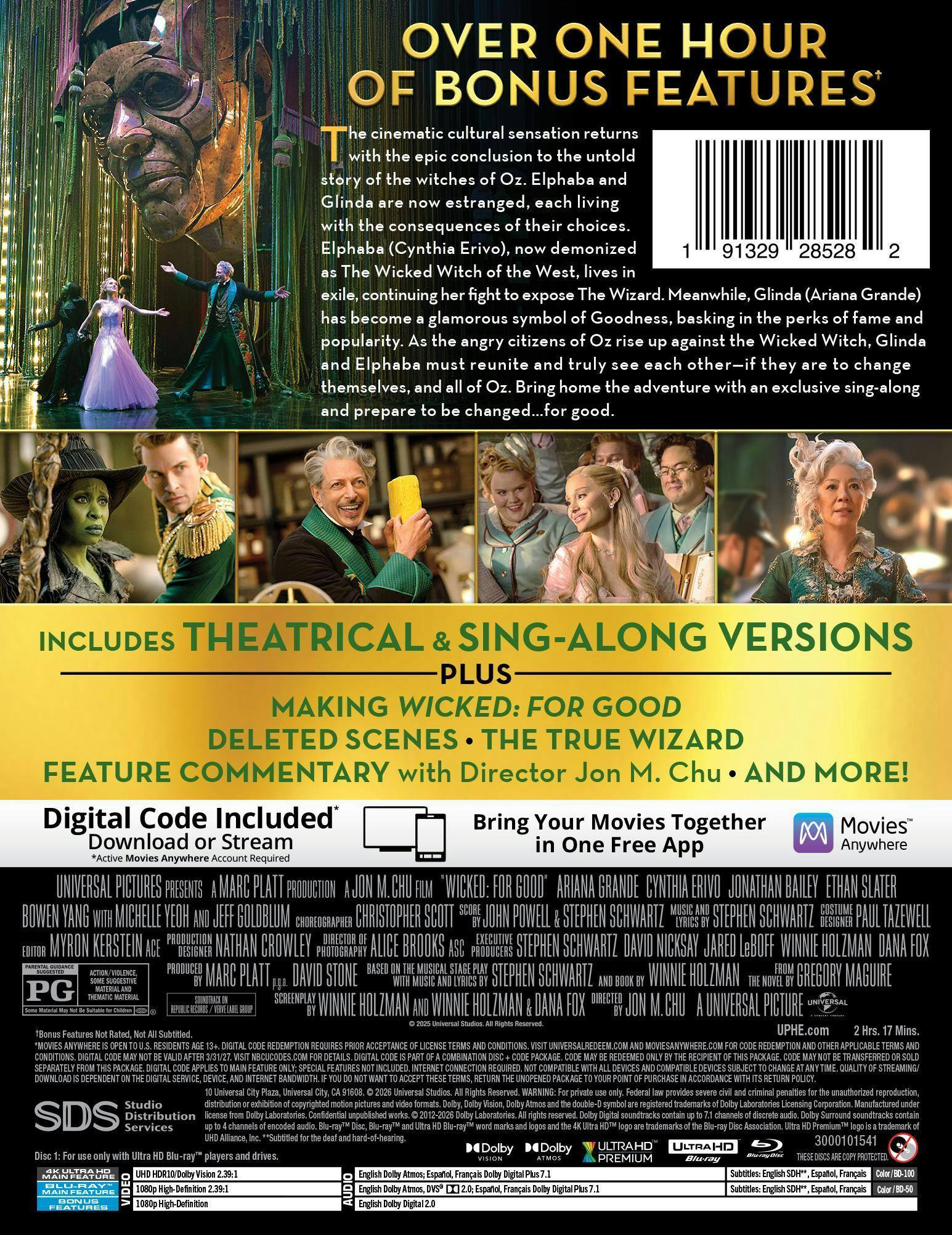 Back. Wicked: For Good (Limited Edition 4K Ultra HD Steelbook + Blu-ray + Digital) [UHD].