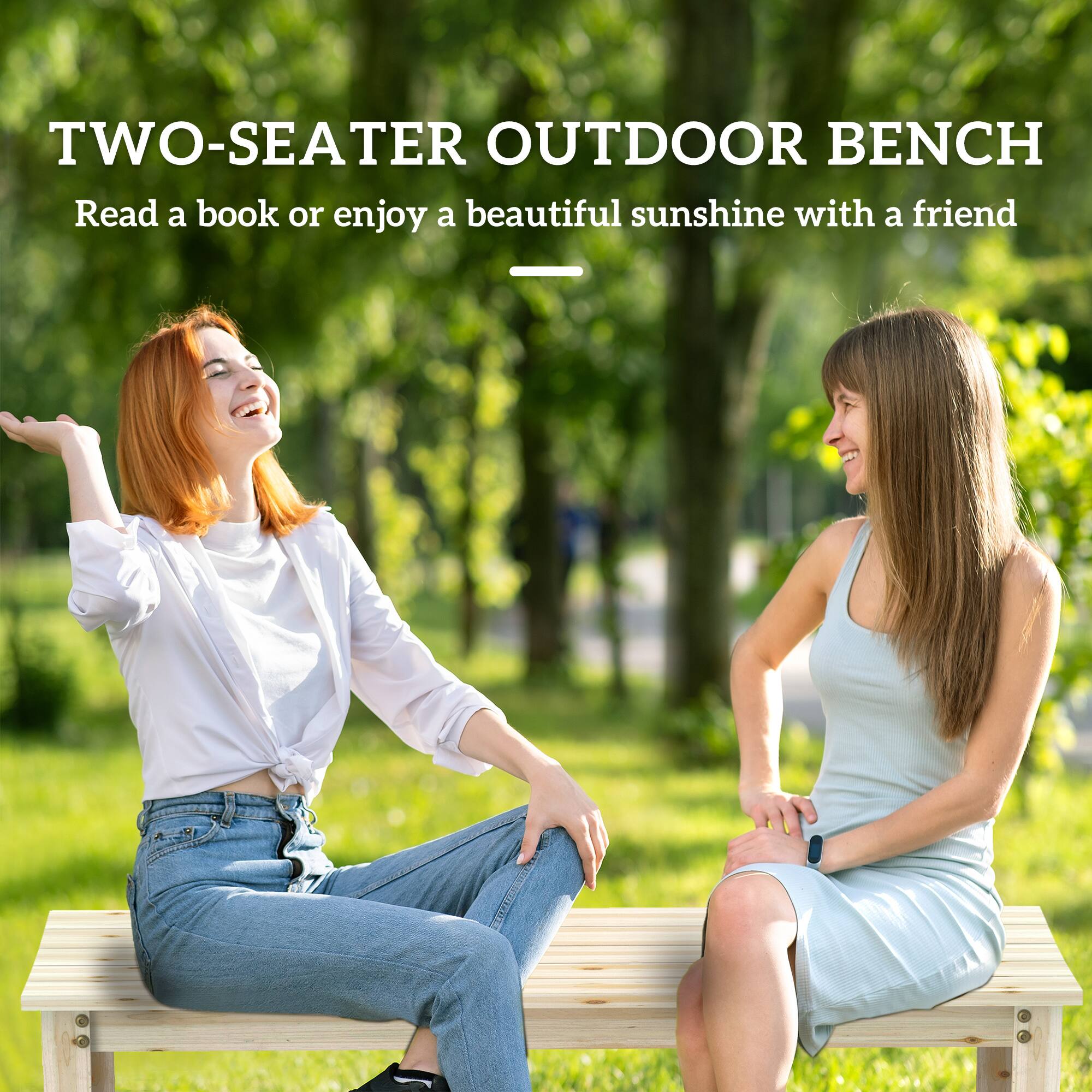 TWO-SEATER OUTDOOR BENCH
Read a book or enjoy a beautiful sunshine with a friend