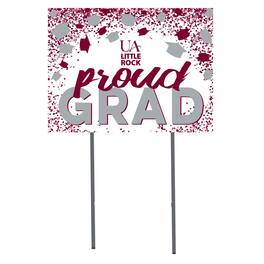 Jardine - Arkansas Little Rock Trojans 18" x 24" Proud Grad Yard Sign - White