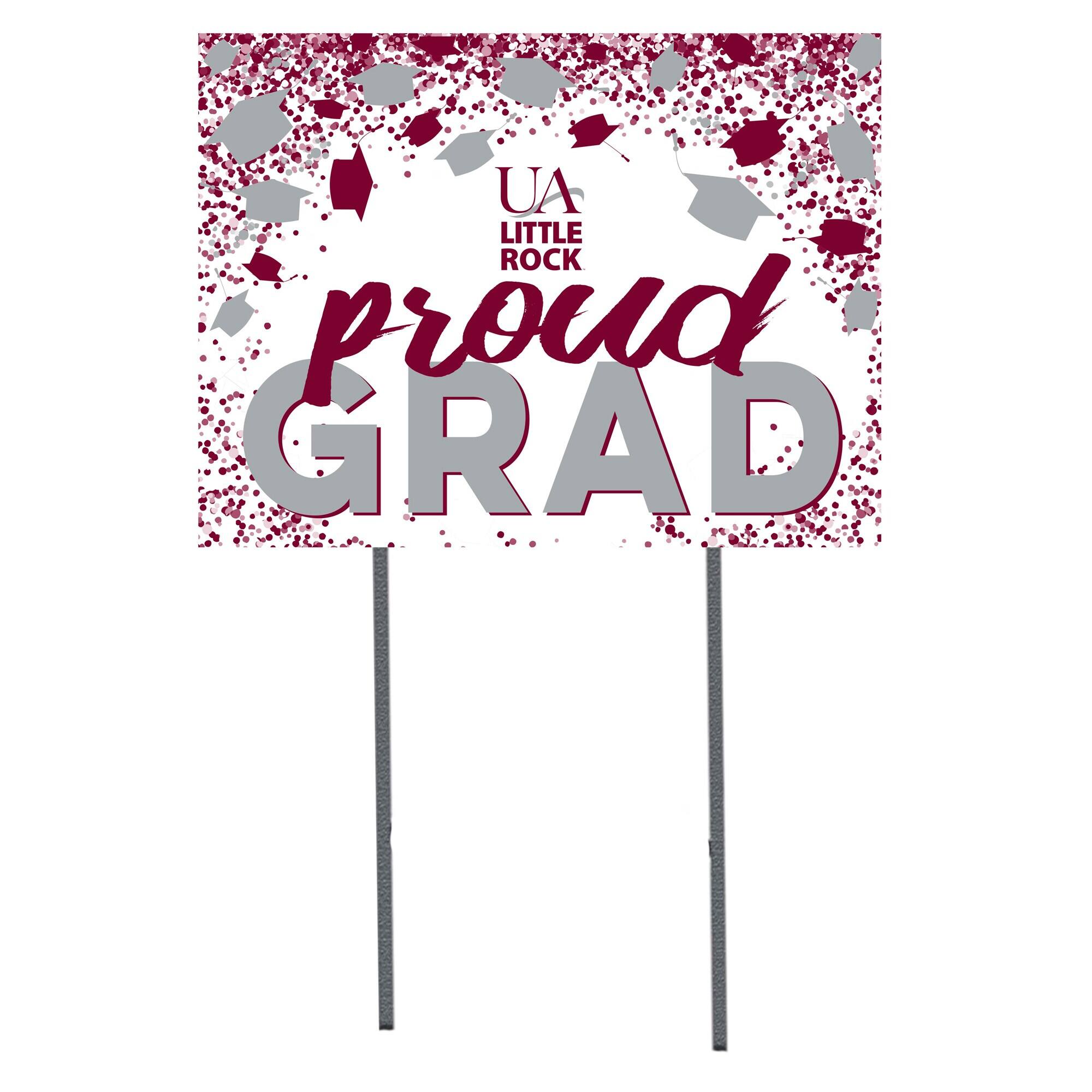 Arkansas Little Rock Trojans 18" x 24" Proud Grad Yard Sign