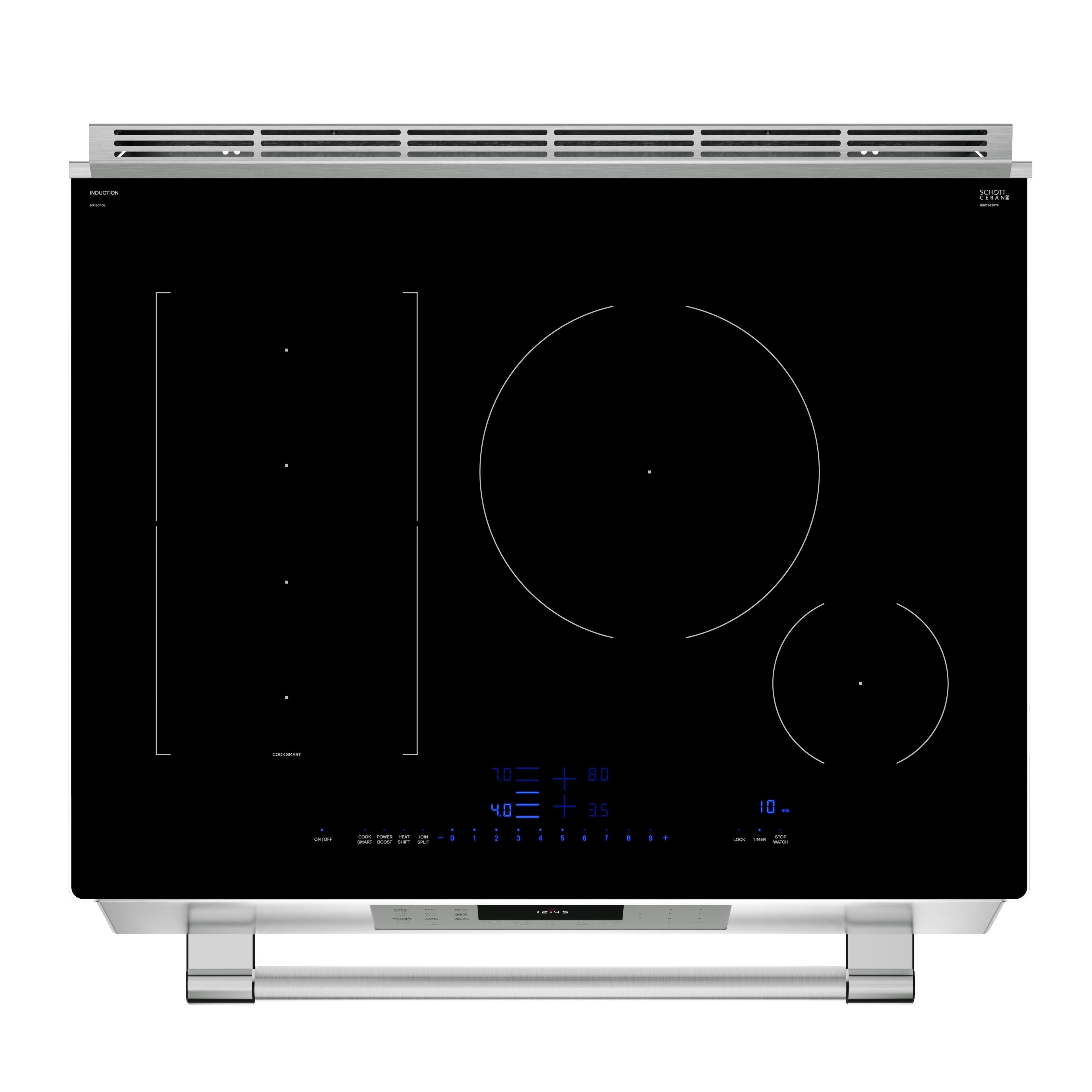 Alt View 2. Thermador - Masterpiece 30 in. Wide 4.6 Cu. Ft. Slide-in Electric Induction True Convection Range with 4 Elements - Stainless Steel.