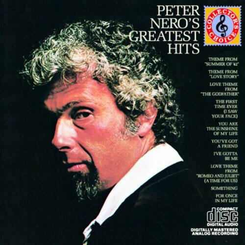 PETER NERO'S GREATEST HITS

- THEME FROM "SUMMER OF '42"
- THEME FROM "LOVE STORY"
- LOVE THEME FROM "THE GODFATHER"
- THE FIRST TIME EVER (I SAW YOUR FACE)
- YOU ARE THE SUNSHINE OF MY LIFE
- YOU'VE GOT A FRIEND
- I'VE GOTTA BE ME
- LOVE THEME FROM "ROMEO AND JULIET" (A TIME FOR US)
- SOMETHING FOR THE FIRST TIME IN MY LIFE

COMPACT DISC
DIGITAL AUDIO
DIGITALLY MASTERED
ANALOG RECORDING