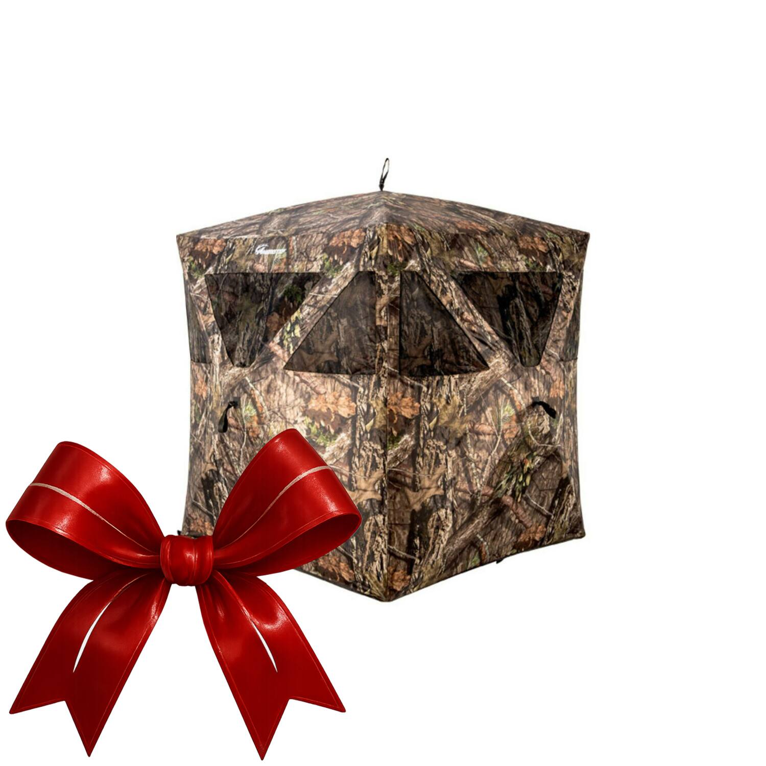 Angle. Ameristep - Ameristep Care Taker Mossy Oak Small Ground Blind with Rugged Spider Hub Frame - Black.