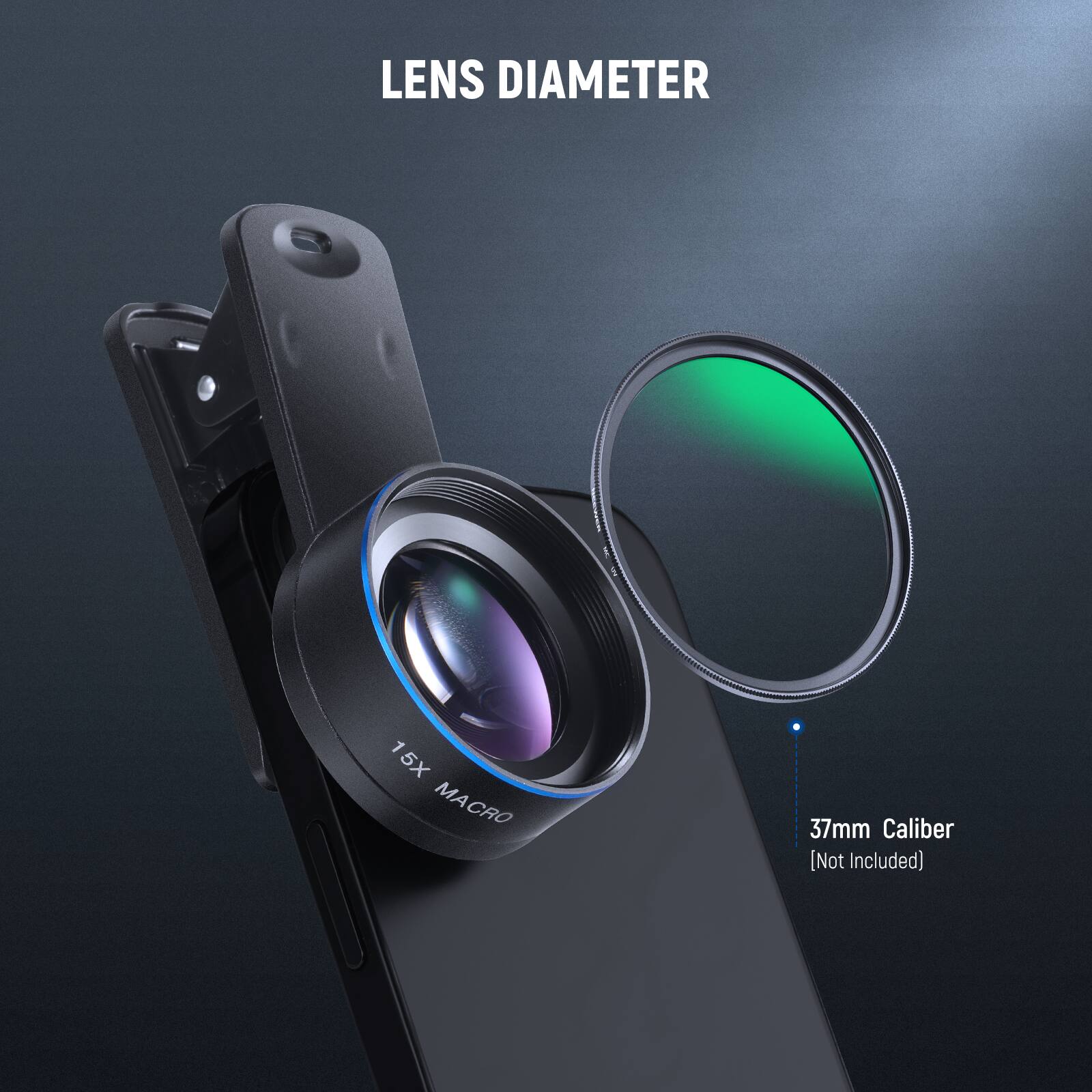 LENS DIAMETER 1.15X MACRO 37mm Caliber [Not Included]