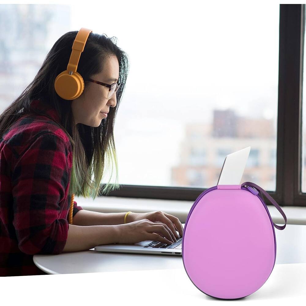 Alt View 1. ACJPR - Universal Hard Headphone Case – Protective Travel Carrying Box - Purple.