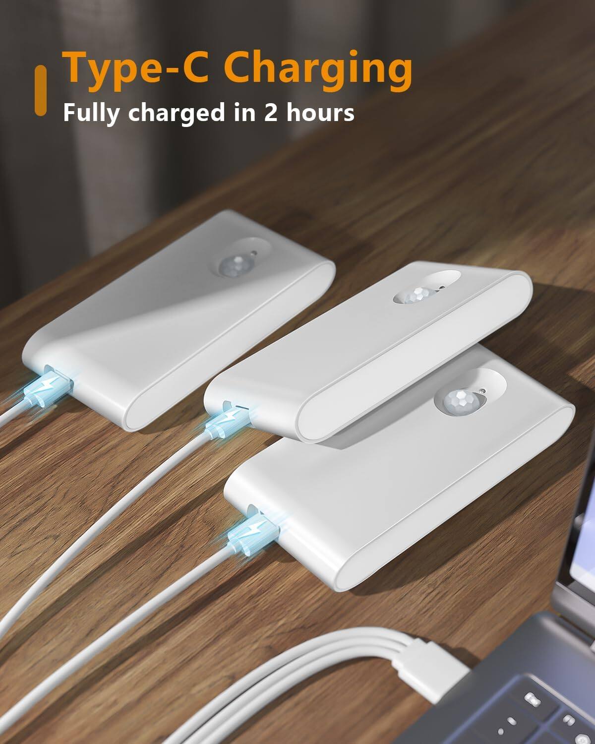 Type-C Charging  
Fully charged in 2 hours