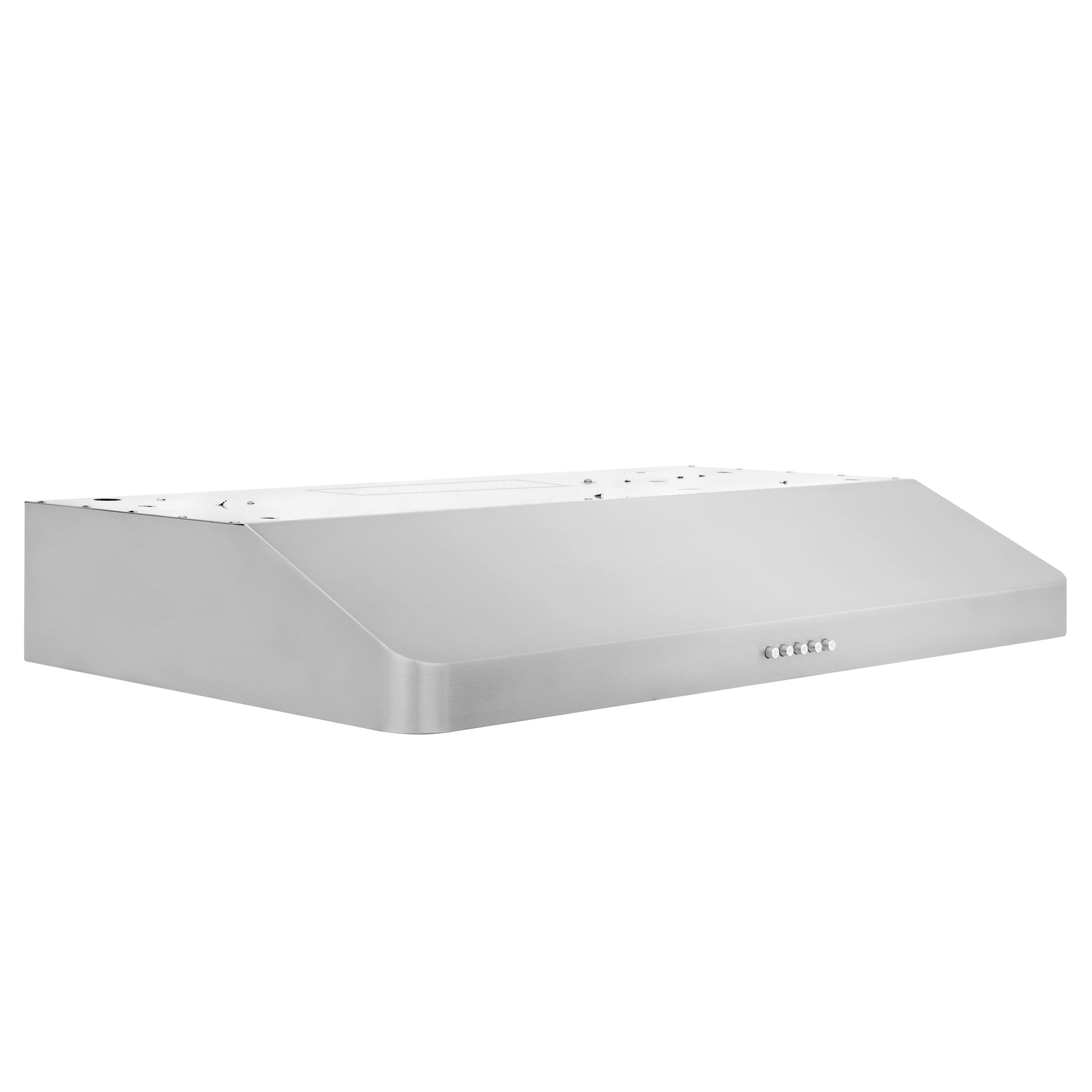 Left. ZLINE - 30" Externally Vented Range Hood - Brushed Stainless Steel.