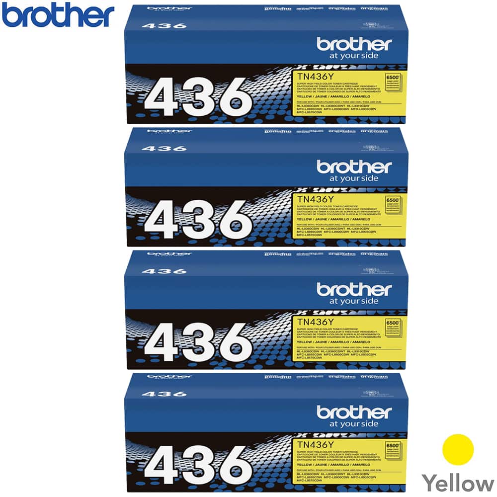 Brother - Super High-yield Toner Cartridge Yellow 4 Pack Bundle