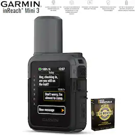 Garmin - inReach Mini 3 Compact Satellite Communicator 1.9" Outdoor GPS w Worldwide Maps & Bluetooth + 26-Month Extended Warranty - Black