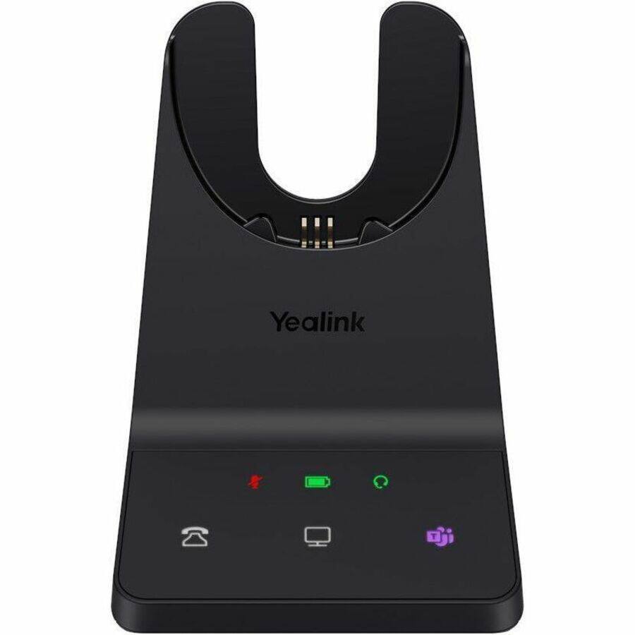 Alt View 1. Yealink - Yealink WH68 Headset - Stereo - Wireless - Bluetooth/DECT - 607 ft - 20 Hz to 20 kHz - Behind-the-head - Binaural - Black.