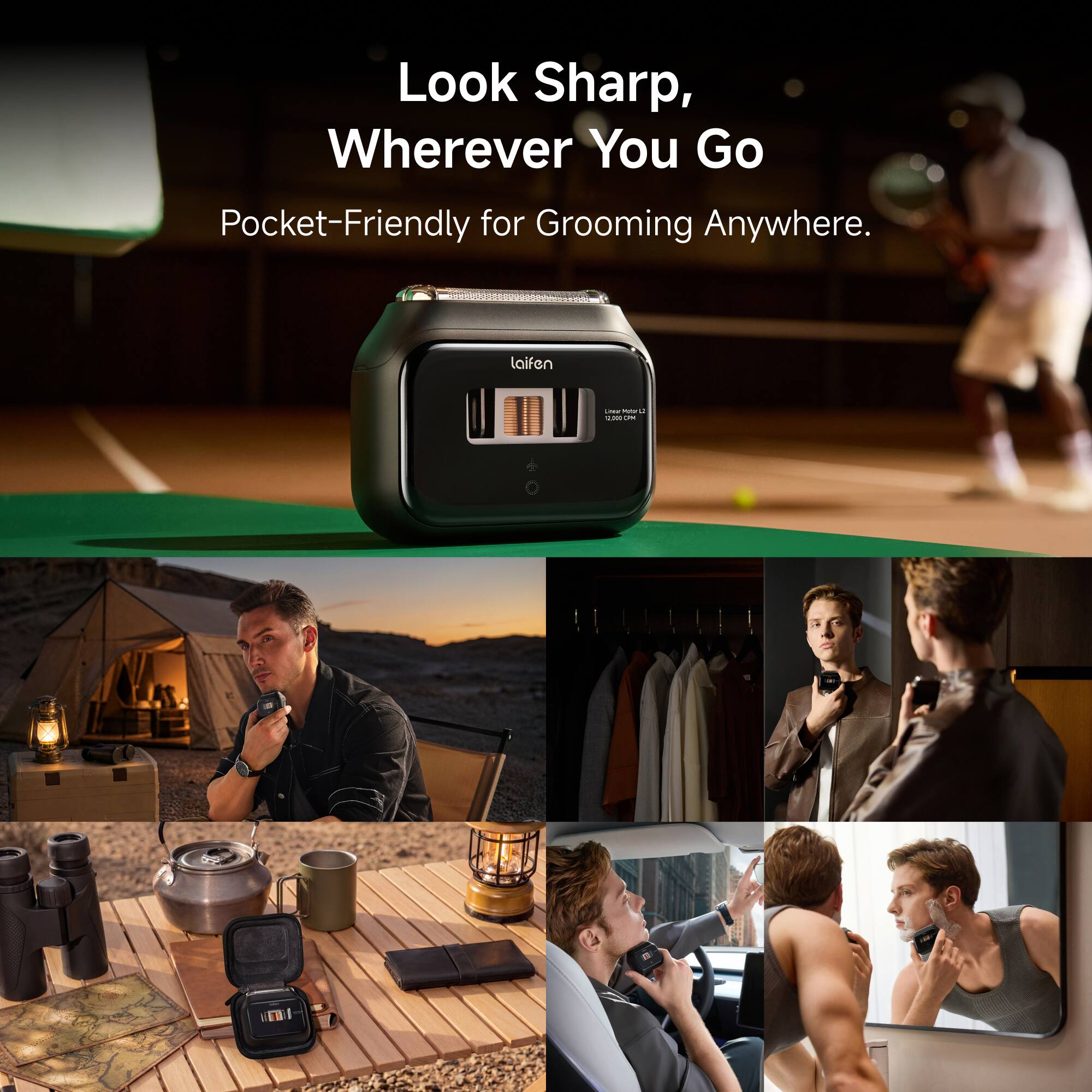 Look Sharp, Wherever You Go  
Pocket-Friendly for Grooming Anywhere.