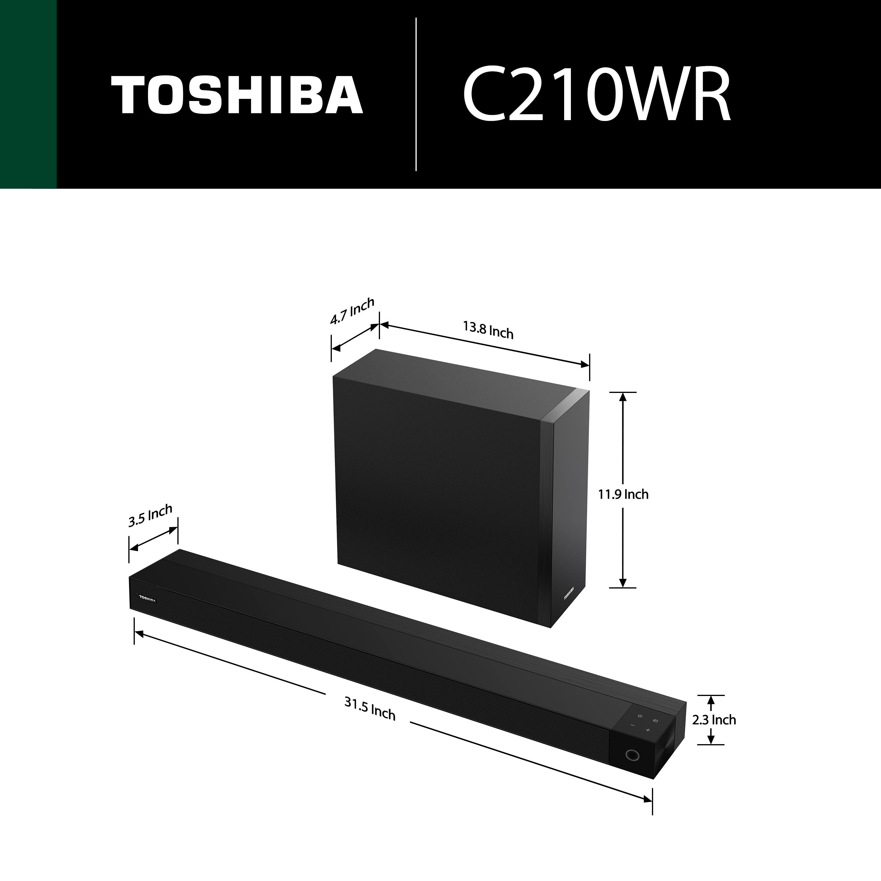 TOSHIBA C210WR

4.7 Inch
13.8 Inch
3.5 Inch
11.9 Inch
31.5 Inch
2.3 Inch