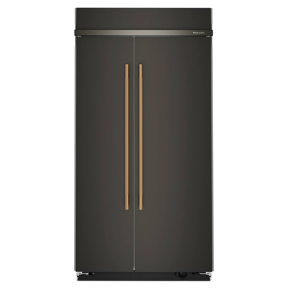 Alt View 7. KitchenAid - 25.5 Cu. Ft. Built-In Side-by-Side Refrigerator with Platinum Interior - Black Ore.