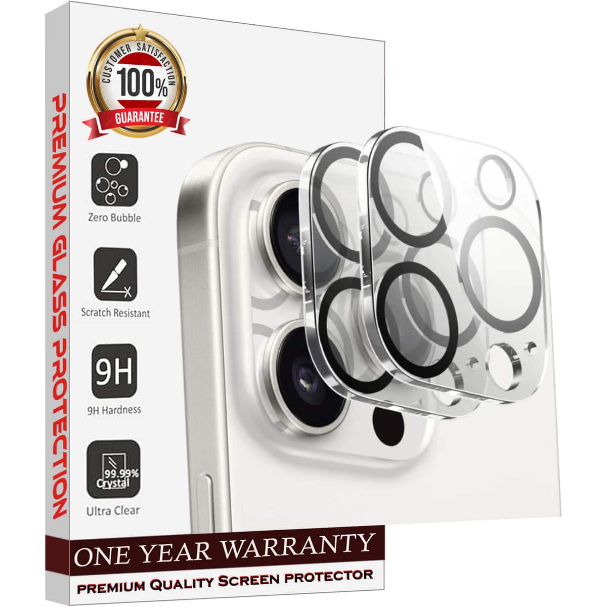 Entronix - Camera Lens Protector for iPhone 11 Pro Max - 2-Pack - Clear