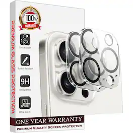 Entronix - Camera Lens Protector for iPhone 14 Pro - 2-Pack - Clear