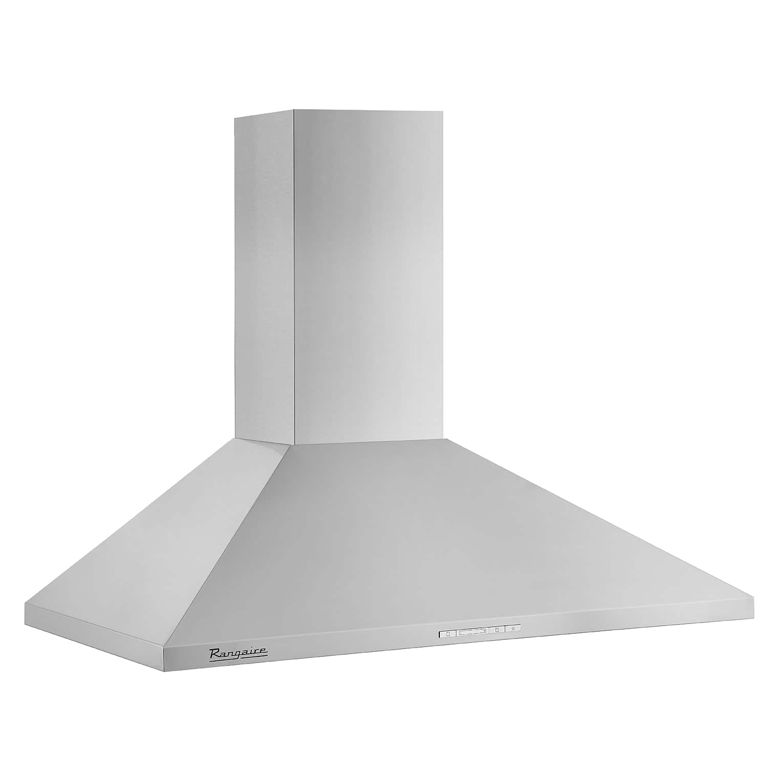 Angle. Rangaire - Rangaire 36" Wall-Mounted Range Hood 580 CFM Convertible Stainless Steel RHWMP36S - Stainless Steel.