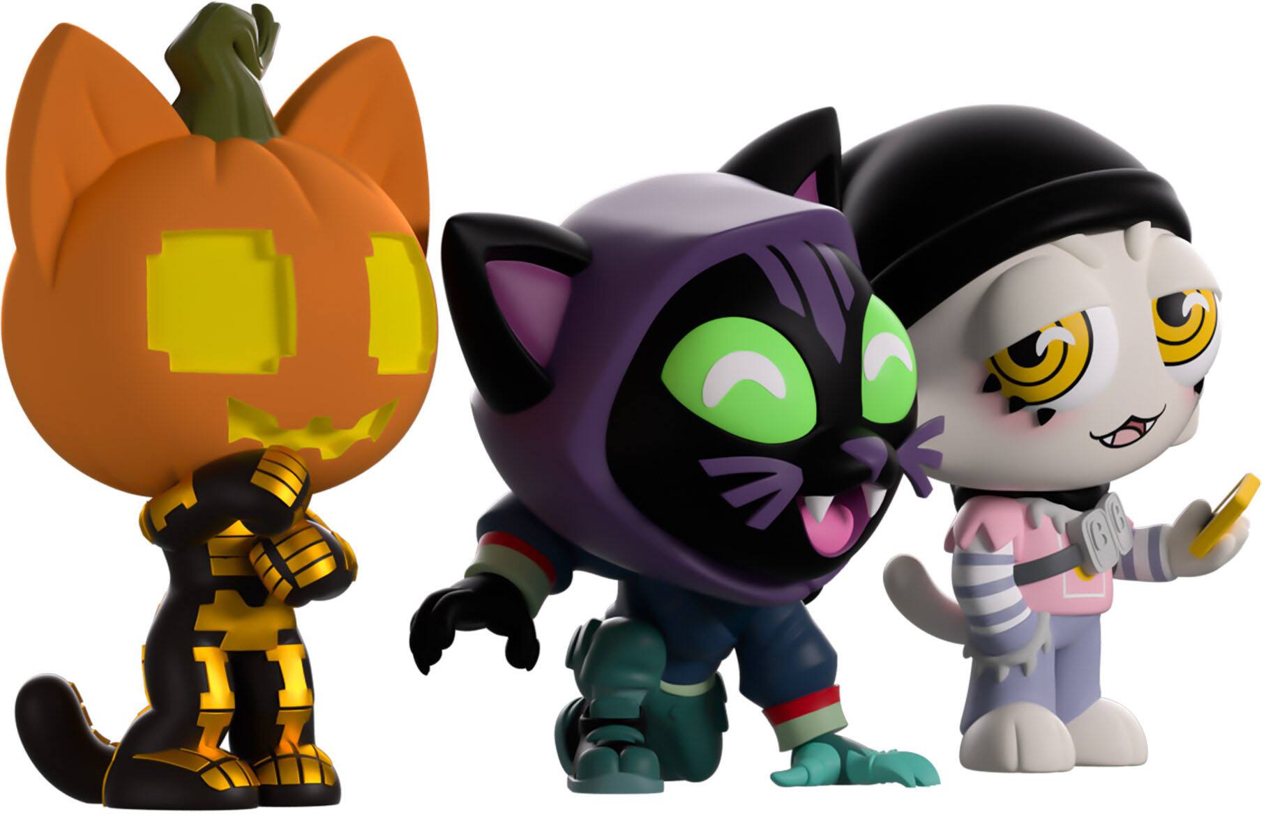 Alt View 1. Youtooz - Fortnite Minitooz 3-Pack: Spice, Nyanja & Meow Skulls (2-2" - 2.4" Figures).