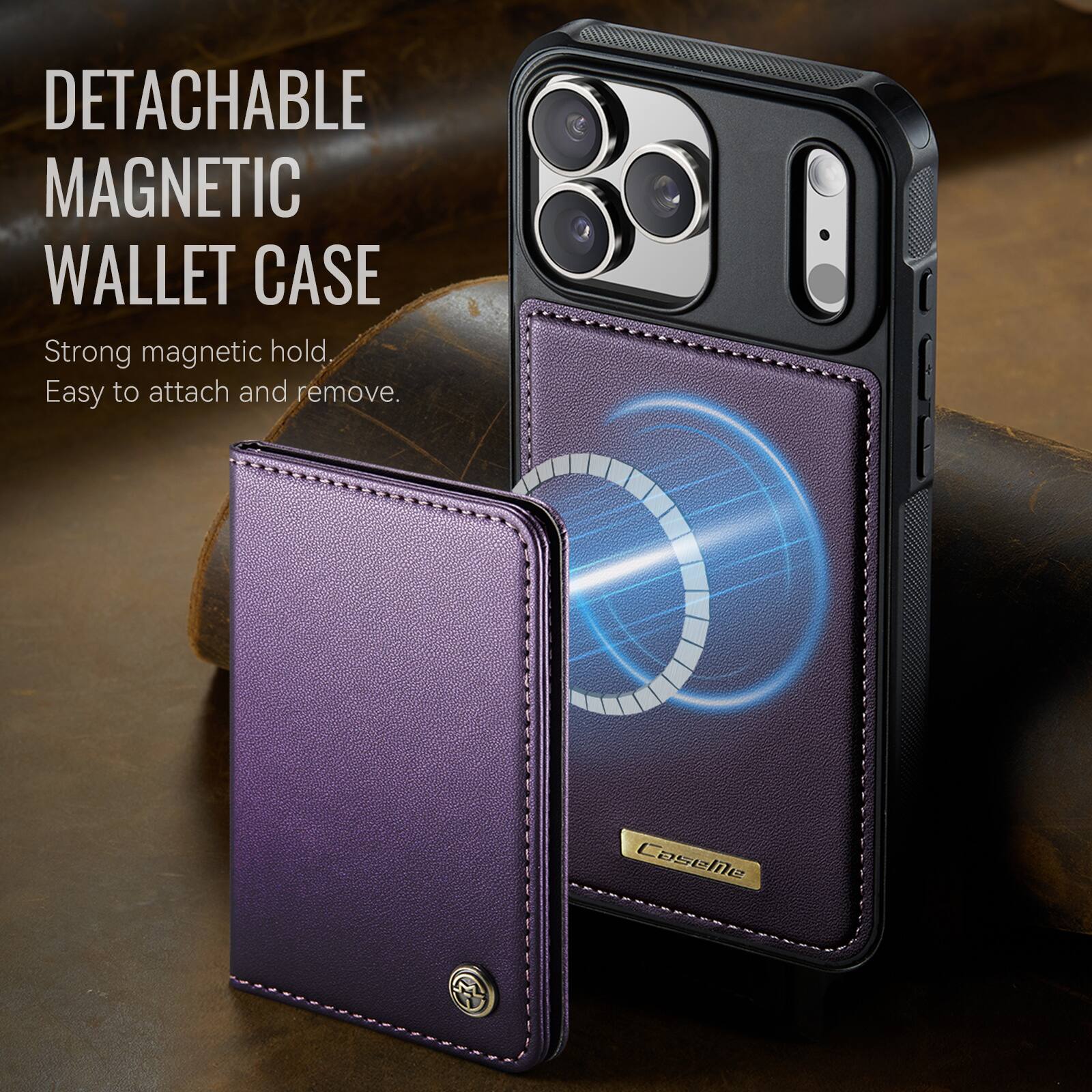 DETACHABLE MAGNETIC WALLET CASE

Strong magnetic hold. Easy to attach and remove.