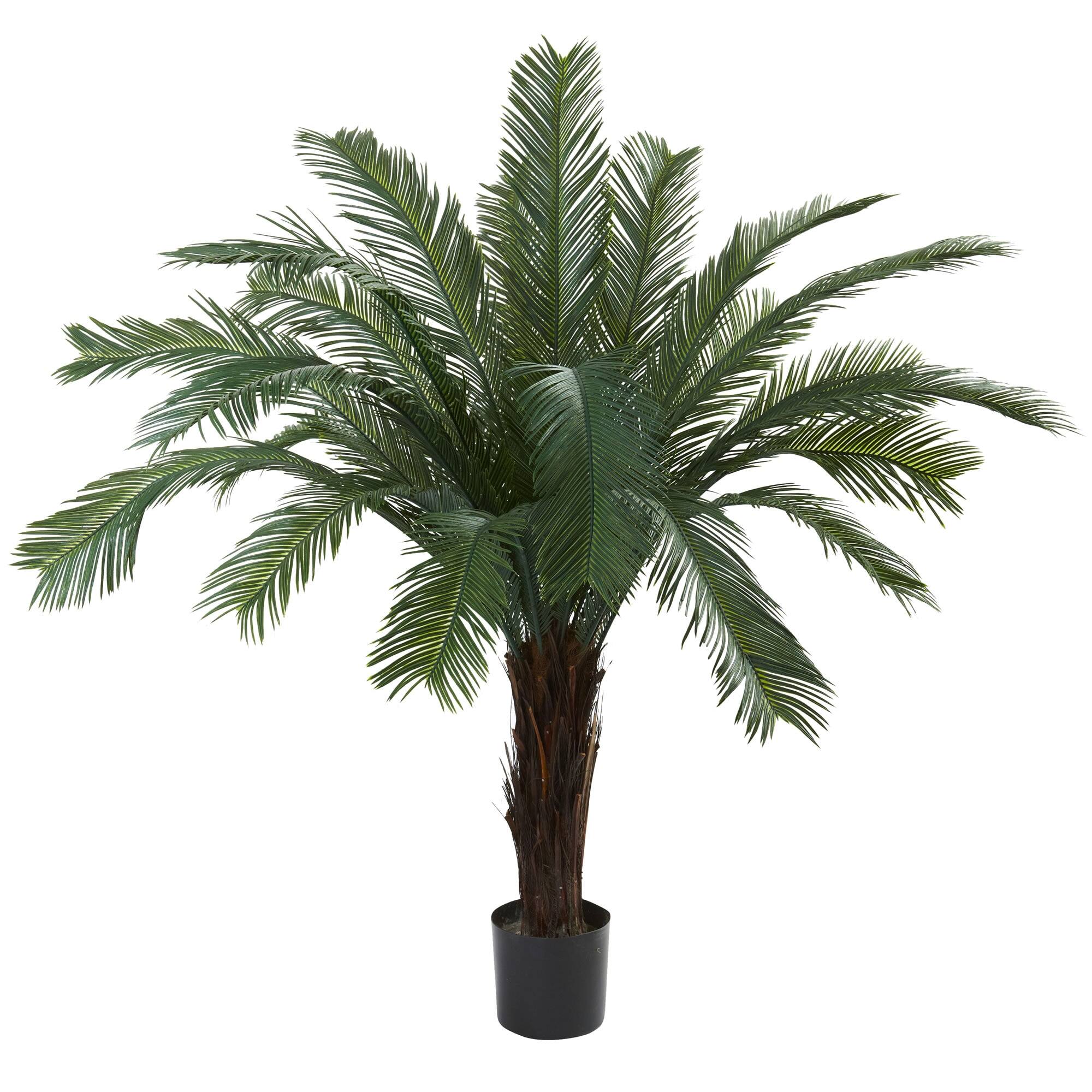 Front. BreeBe - 5' Cycas Tree UV Resistant w/23 Lvs(Indoor/Outdoor) - Green.