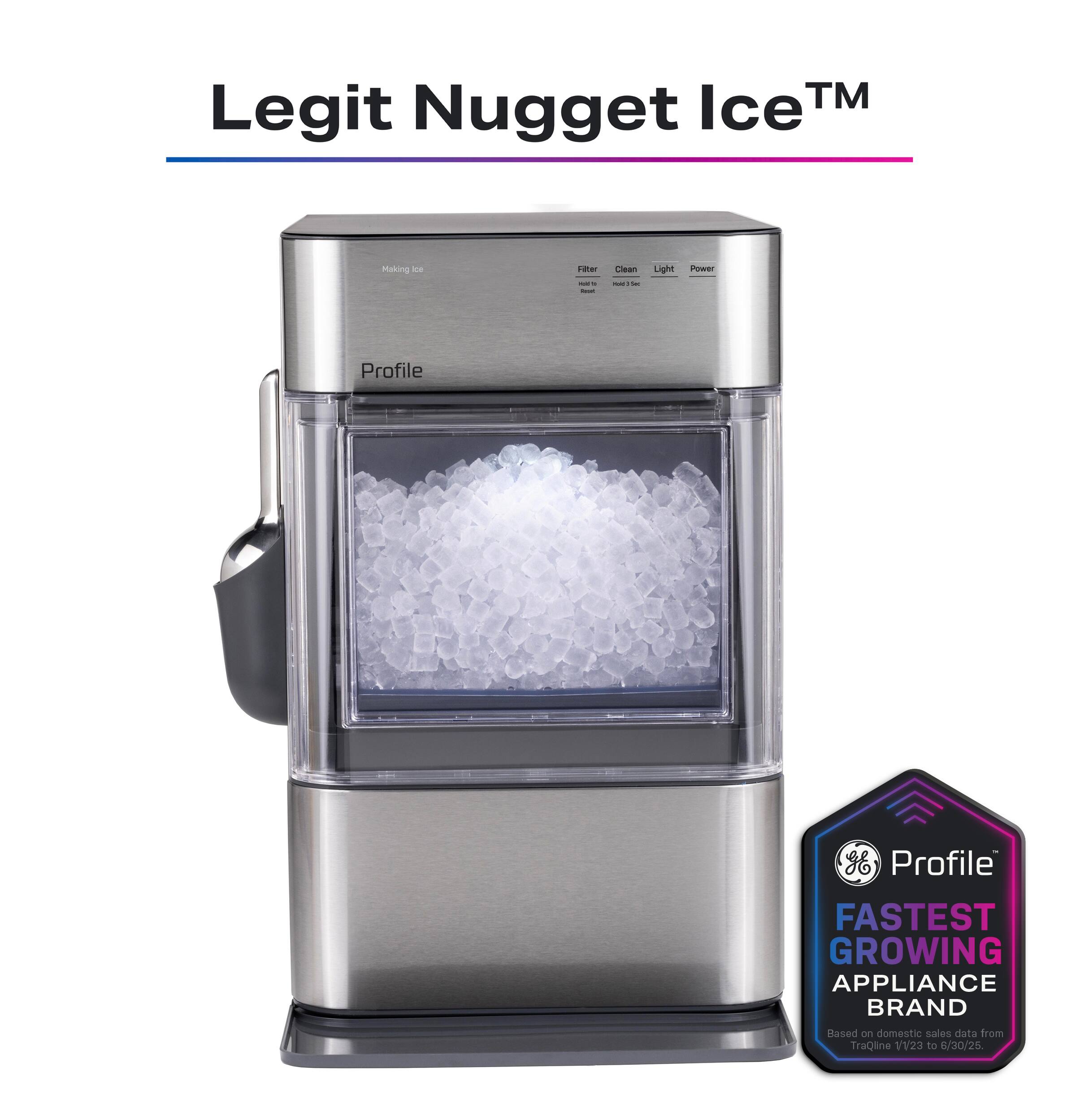 Legit Nugget Ice™

Ice™ Legit Nugget Making

- Filter
- Clean
- Light
- Power

Profile

FASTEST GROWING APPLIANCE BRAND

Based on domestic sales data from TraQline 1/23 to 6/30/25.