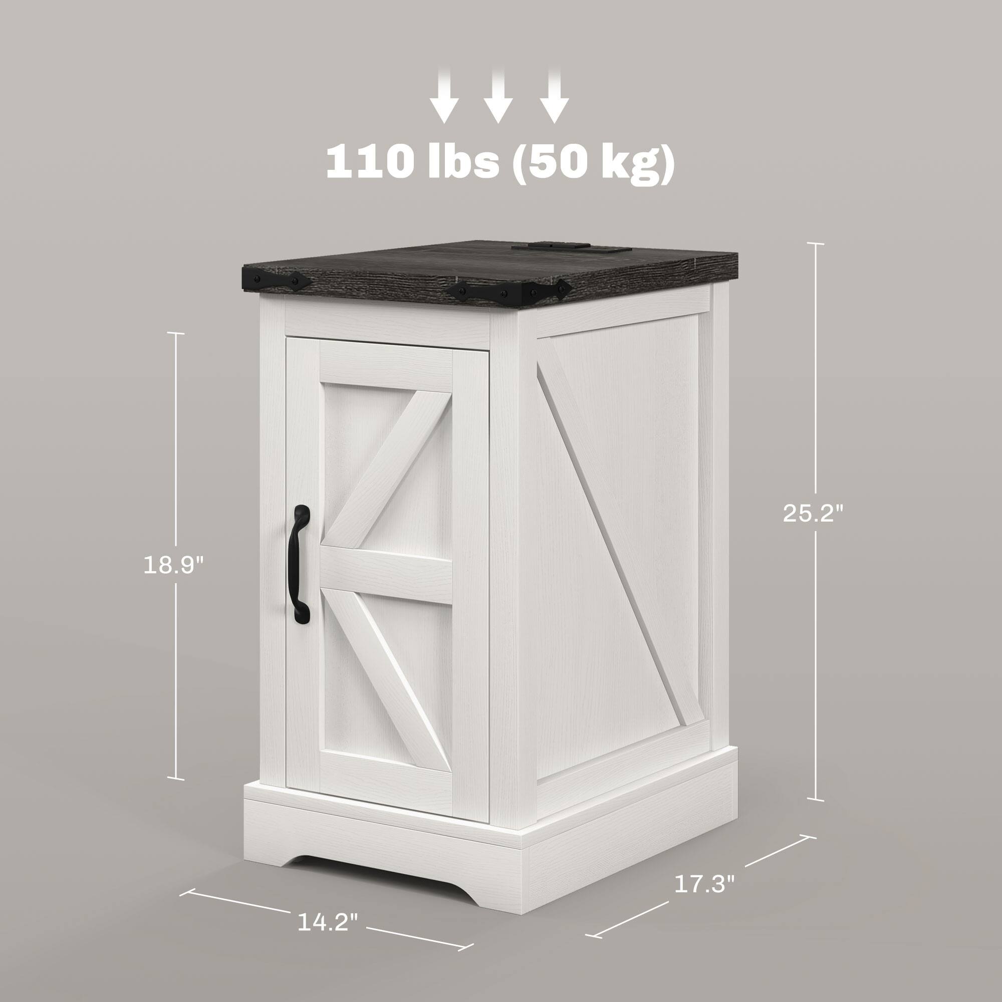 110 lbs (50 kg)  
25.2"  
18.9"  
14.2"  
17.3"