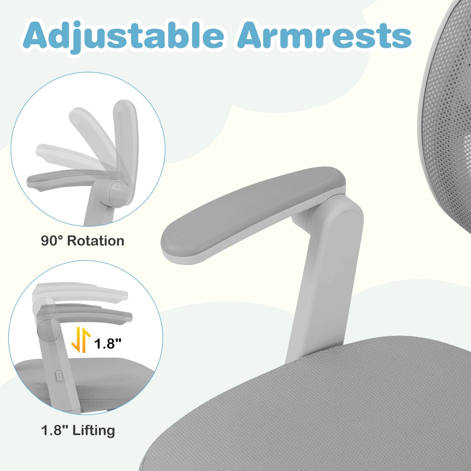 Adjustable Armrests

90° Rotation

1.8" Lifting