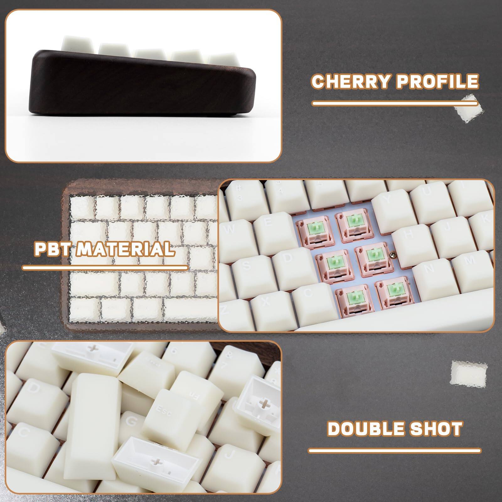 CHERRY PROFILE  
PBT MATERIAL  
DOUBLE SHOT