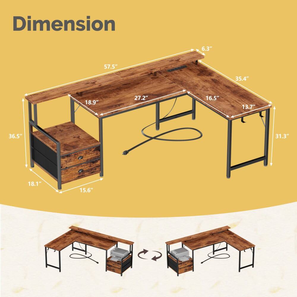 Dimension  
6.3"  
57.5"  
35.4"  
18.9"  
27.2"  
16.5"  
13.7"  
36.5"  
31.3"  
18.1"  
15.6"