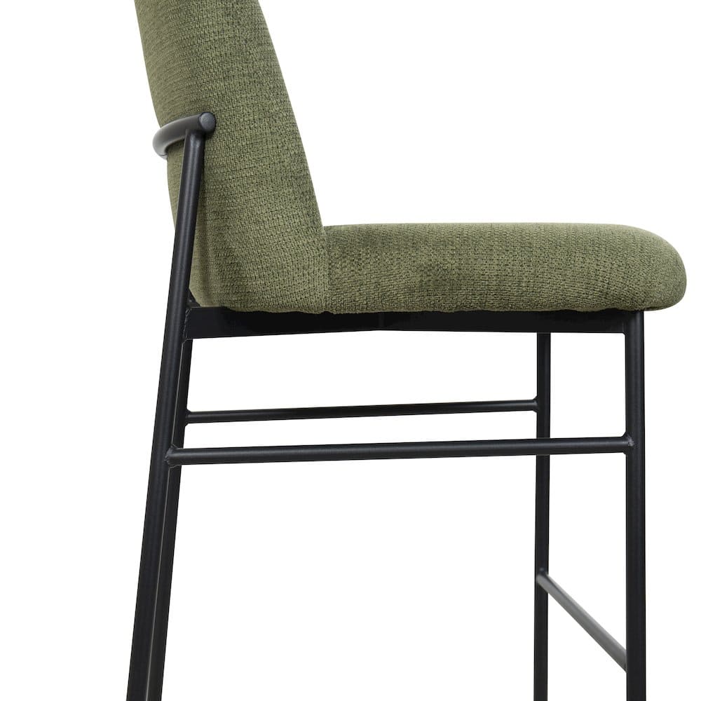 New Classic Furniture - Erik Metal & Fabric Bar Chair (Set of 2) - Green