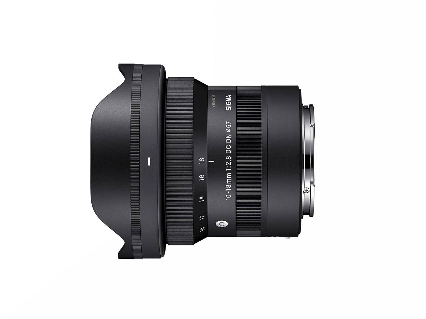 I 99928511 18 - 16 14 12 10 SIGMA 67 DN DC 1:2.8 10-18mm C