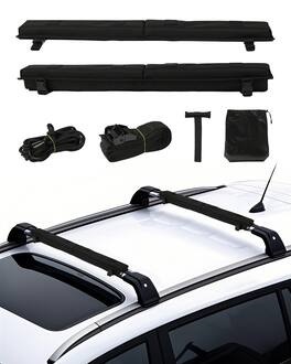 VEVOR - Soft Roof Rack Pads, 30" Universal Car Roof Rack Pad for Various Crossbars, 176LBS Loading Luggage Kayak Carrier - Black