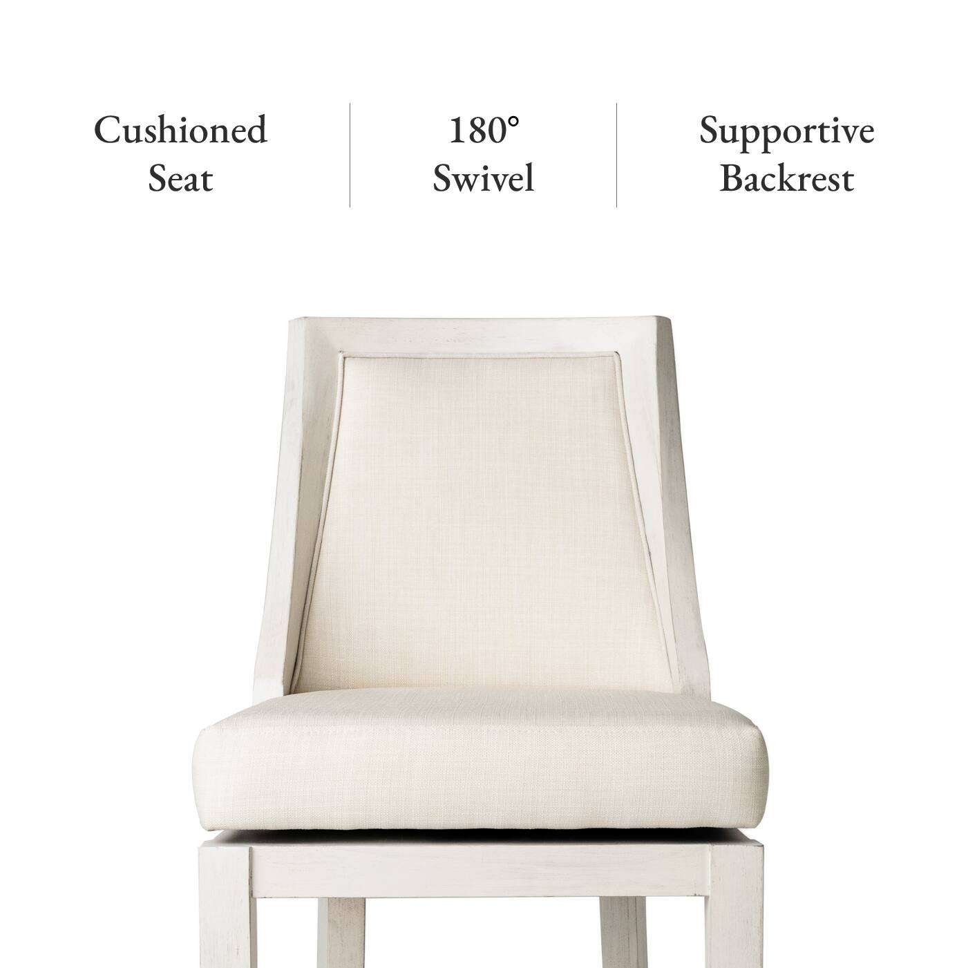 Cushioned Seat | 180° Swivel | Supportive Backrest