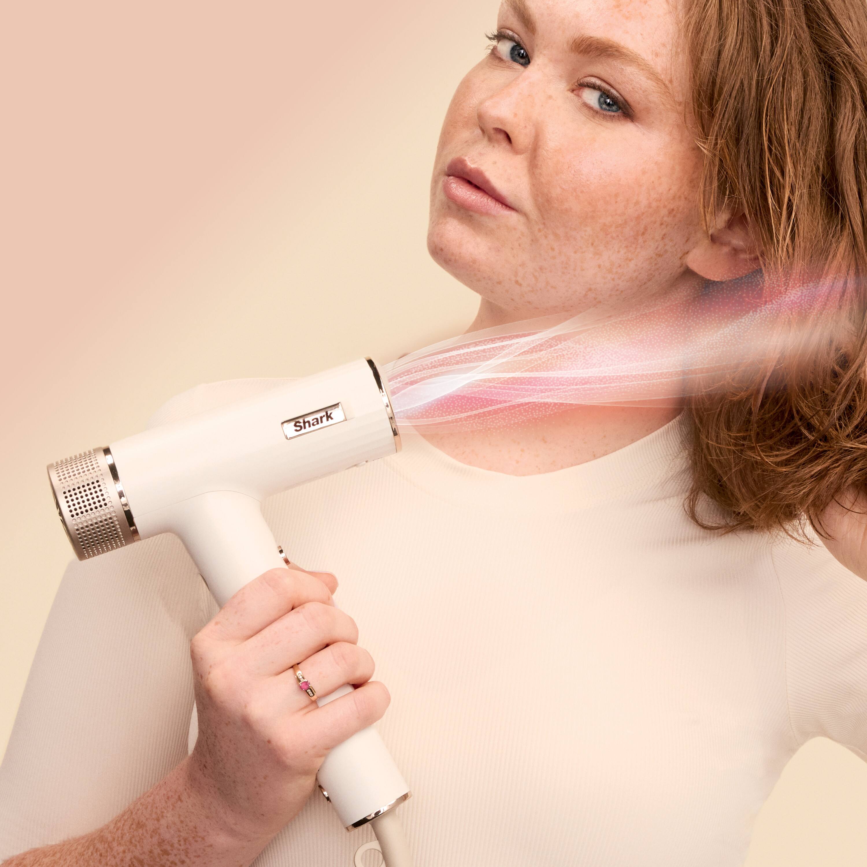 Back. Shark - Shark SpeedStyle For Straight & Wavy Hair - White.