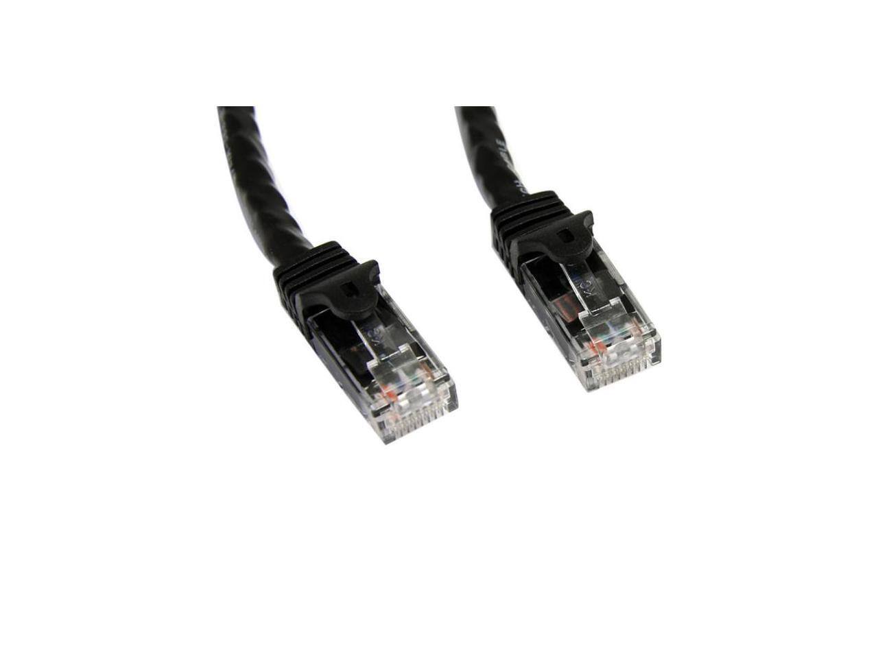 Front. StarTech.com - StarTech.com N6PATCH100BK 99.97 ft. (30.48 m) Cat 6 Black Snagless UTP Patch Cable - ETL Verified.