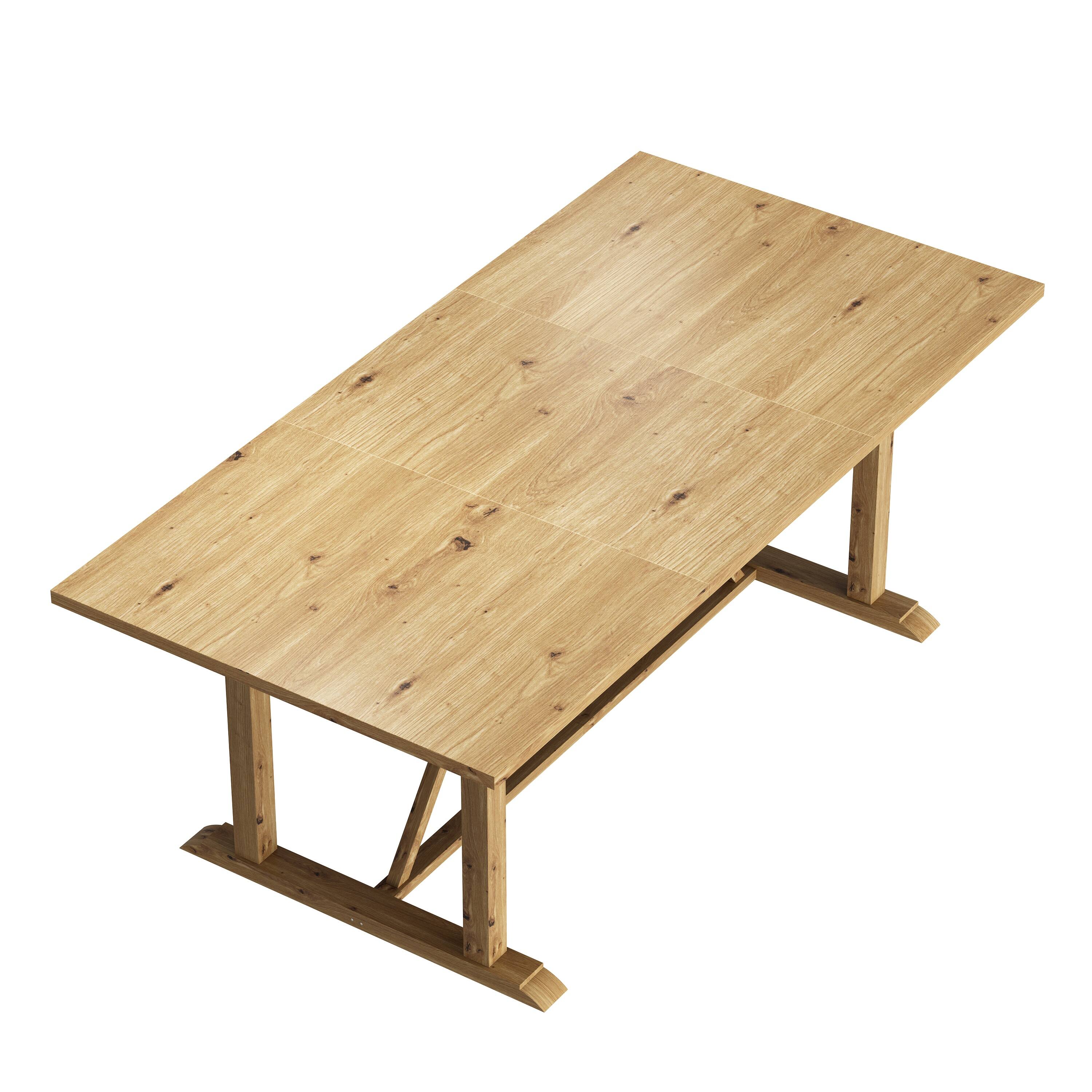 Left. Famapy - Large Writing Desk 78.7" - Spacious Home Office Computer Desk Natural Wood Grain Finish Workstation for Study & Meeting - Wooden.