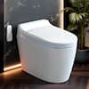 Front. Koligey - Smart Toilet with Tankless Bidet Wash, Auto Open Lid, 1.28 Gallons Auto Dual Flush, Heat Seat, Warm Wash/Dryer - White.