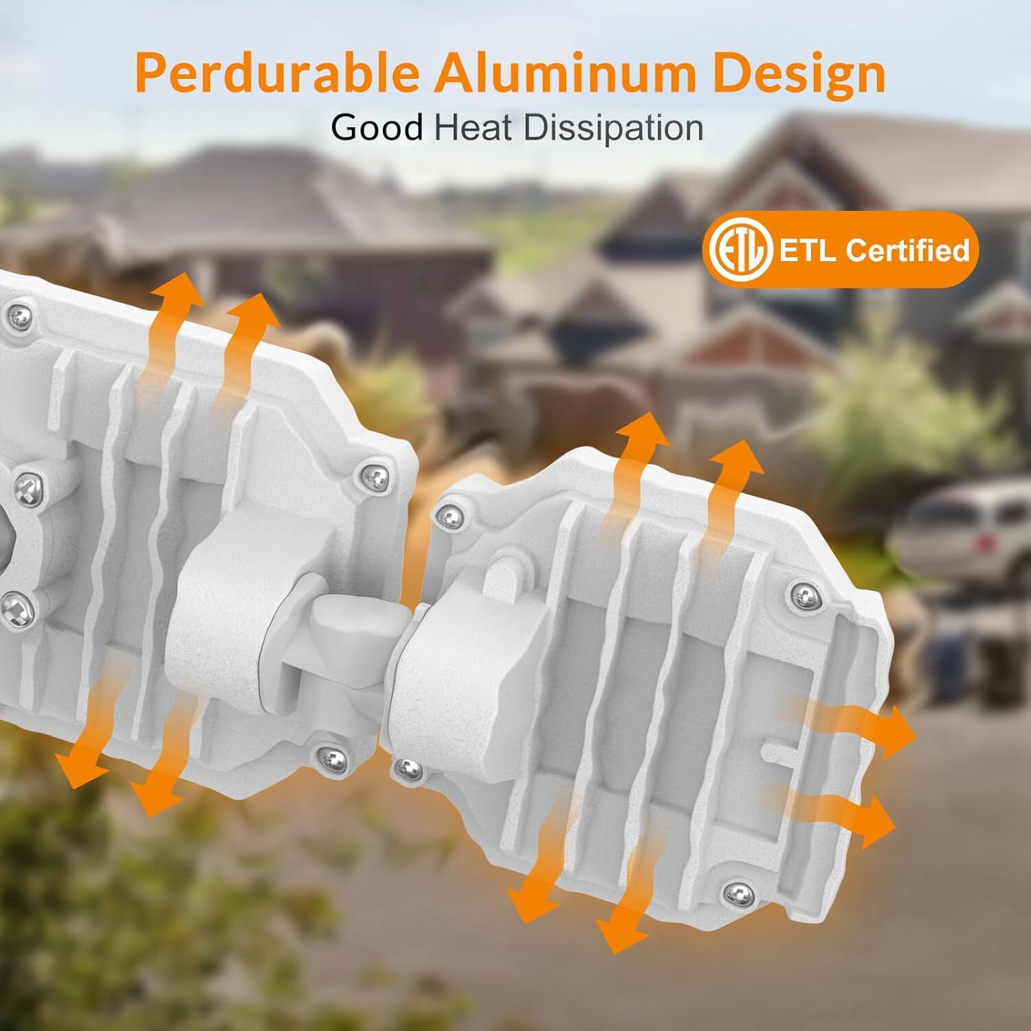 Perdurable Aluminum Design  
Good Heat Dissipation  
ETL Certified