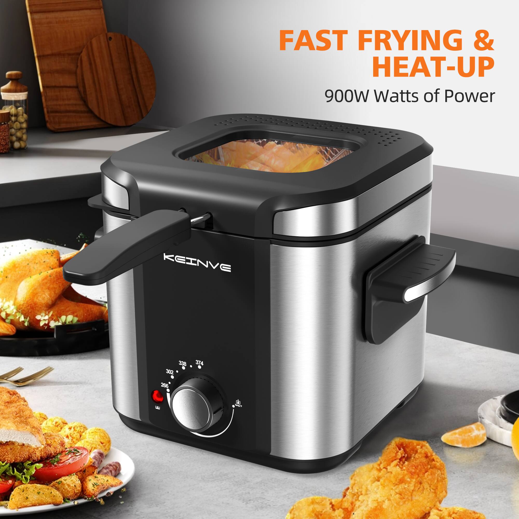 FAST FRYING & HEAT-UP 900W Watts of Power KEINVE 3022 374 260