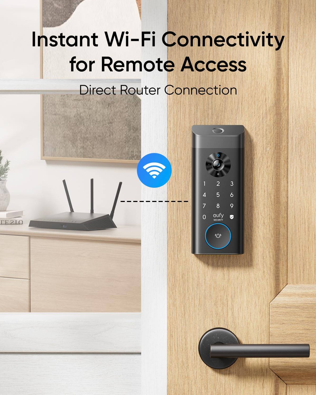 Instant Wi-Fi Connectivity for Remote Access, Direct Router Connection, 1 2 3 4 5 6 7 8 9, cufy SECURITY