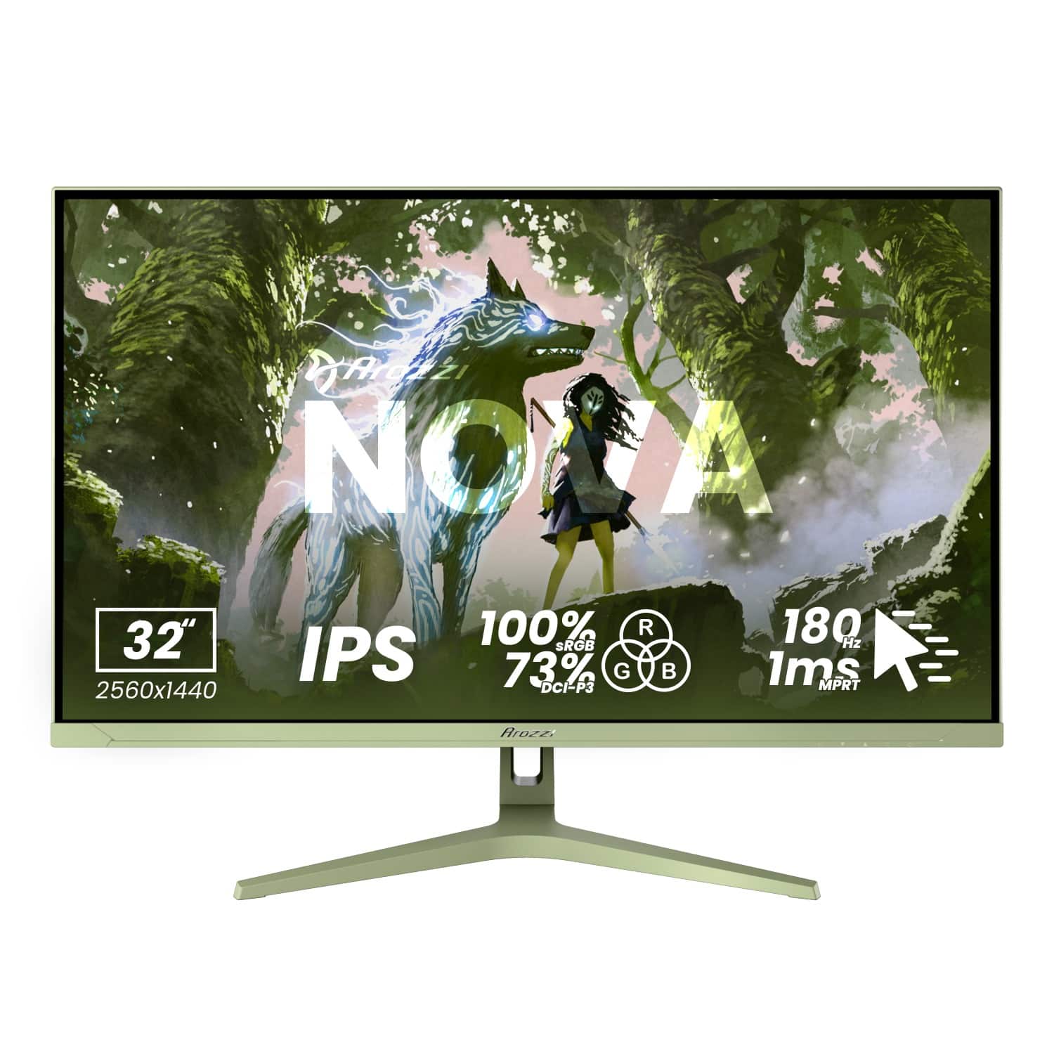 AIONA 32" 2560x1440 100% sRGB 73% DCI-P3 180 Hz 1ms IPS