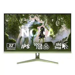 Arozzi - – Nova 32" IPS QHD 180Hz Gaming Monitor – - Forest Green