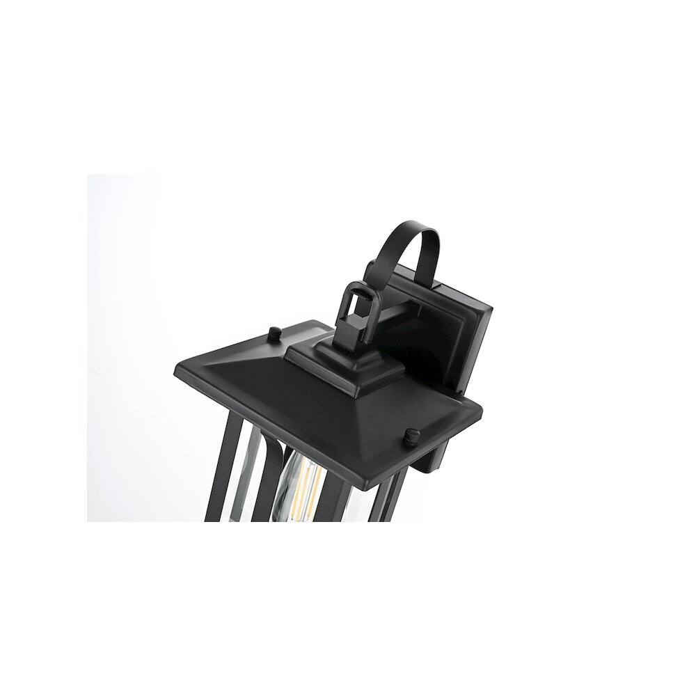Alt View 3. Elegant Lighting - Thayer 7 inch Outdoor Pendant in Black - Black.