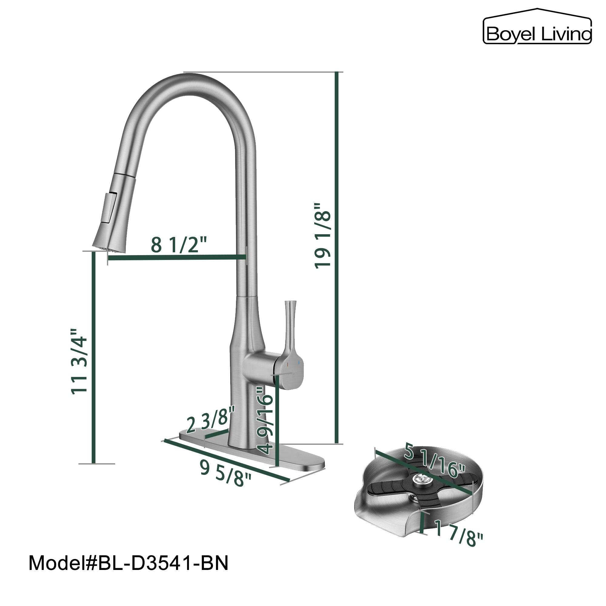 Boyel Living Model#BL-D3541-BN 11 3/4" 19 1/8" 8 1/2" 2 3/8" 9 5/8" 5 1/16" 1 7/8" 4 9/16"
