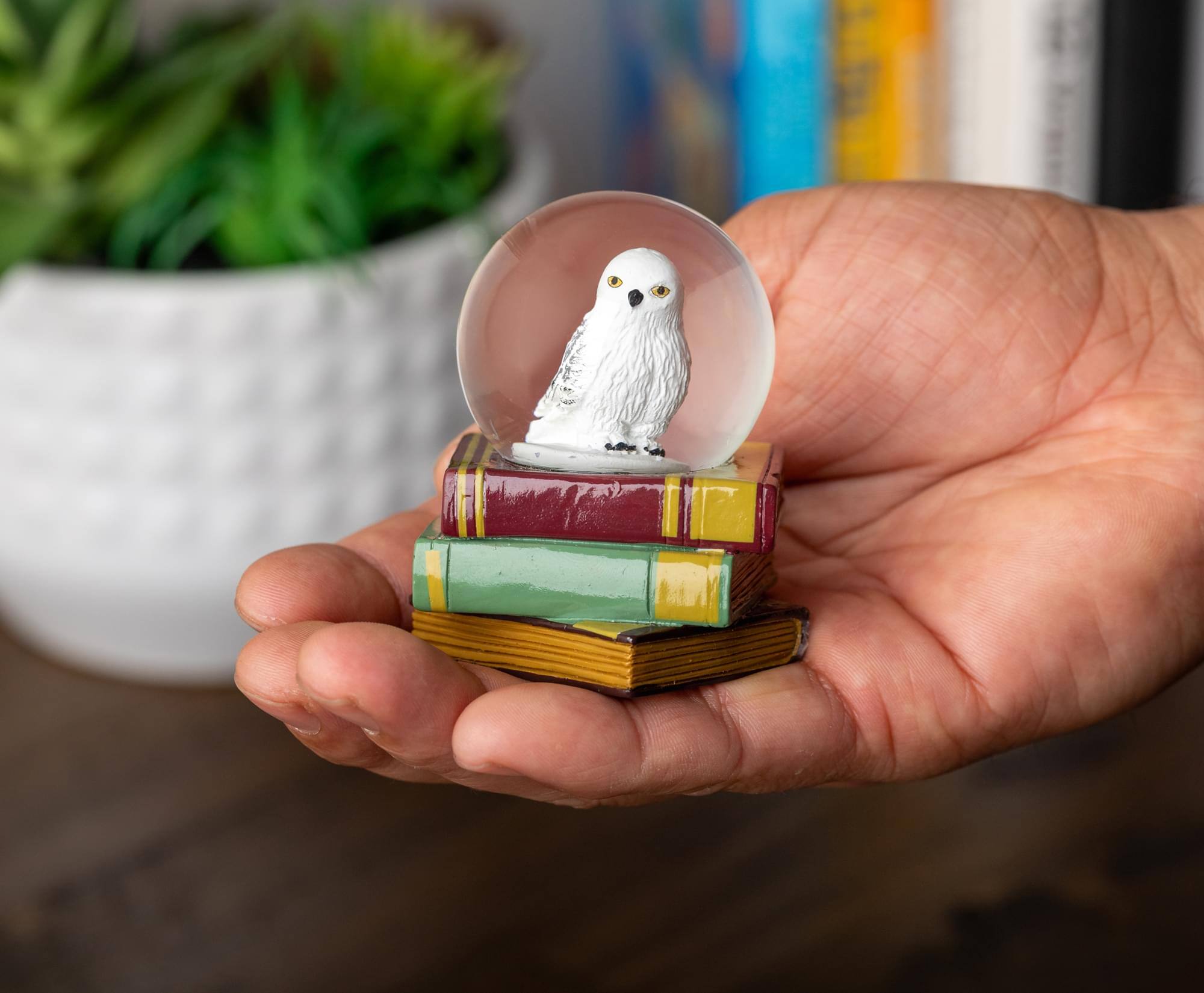 Alt View 2. Silver Buffalo - Harry Potter Hedwig the Owl 3-Inch Mini Snow Globe - White.